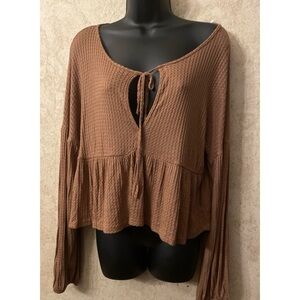 Lush Women's Brown Long Sleeve Top